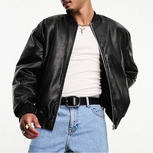 black bomber jacket